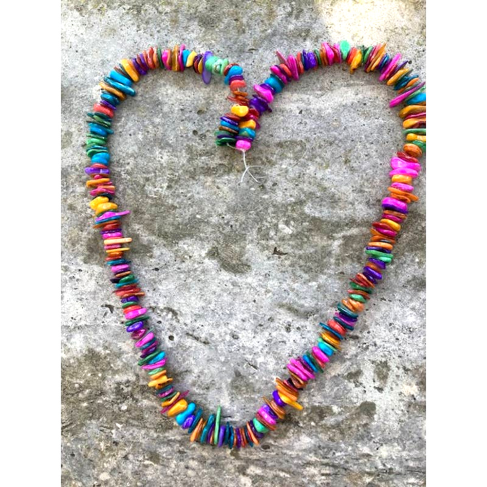 BIG SALE! Beautiful Rainbow Pearl Shell Necklace - Multicolor Mother Of Pearl